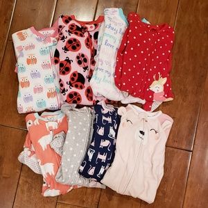 Fleece pajamas with feet